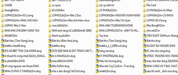 Bộ thư viện 70 mẫu nhà phố/ biệt thự (332MB)