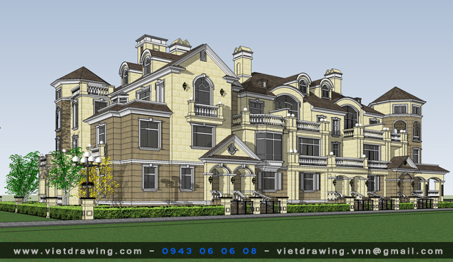 SU-010: Sketchup exterior Vol.05 (Biệt thự 01)