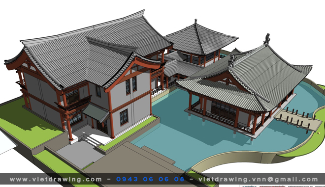 SU013: Sketchup exterior vol.8 (Chùa, đền)