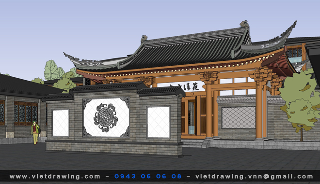 SU013: Sketchup exterior vol.8 (Chùa, đền)