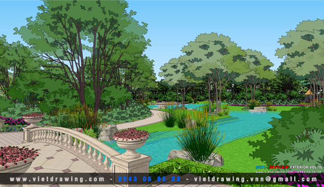 SU-016: Sketchup exterior vol.10 (Landscape Vol.1)