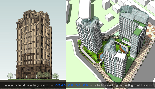 SU-015: Sketchup exterior vol.9 (Apartment 01 )