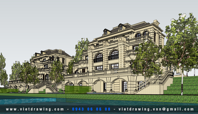 SU-035: Sketchup exterior vol.26 (Biệt thự 03)