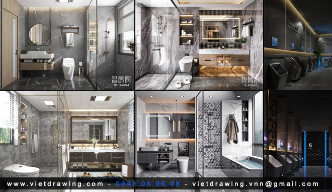 M0129 – BATHROOM & WC INTERIOR VOL .1 (VRAY) 2024