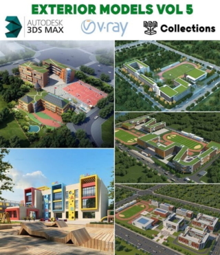 A005 – 3D SCHOOL EXTERIOR VOL.1