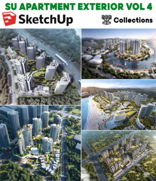 SU0117 – SKETCHUP APARTMENT EXTERIOR VOL.4