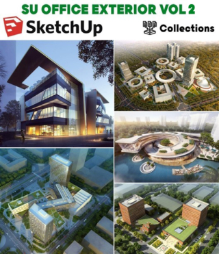 SU050 – SKETCHUP OFFICE EXTERIOR VOL.2