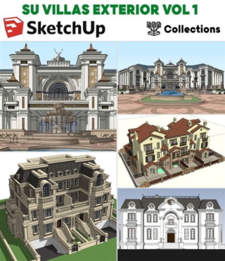 SK017 – SKETCHUP VILLAS EXTERIOR VOL.1