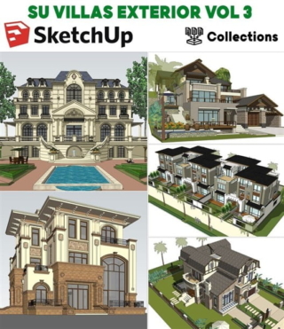 SK021 – SKETCHUP VILLAS EXTERIOR VOL.3