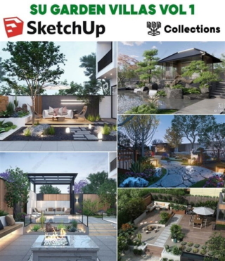 SU089 – SKETCHUP GARDEN VILLAS VOL.1