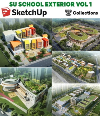 SU051 – SKETCHUP SCHOOL EXTERIOR VOL.1