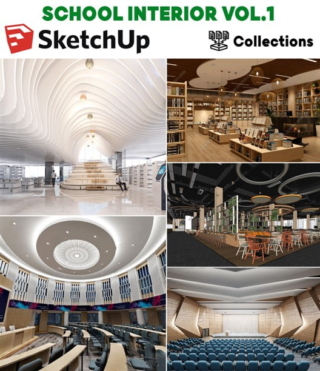 SK028 – SKETCHUP SCHOOL INTERIOR VOL.1