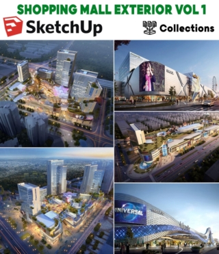 SU052 – SKETCHUP SHOPPING EXTERIOR VOL.1
