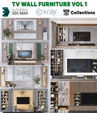 3D092 – WALL TV FURNITURE VOL.1