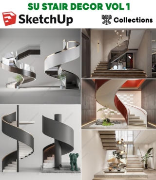 SU0110 – SKETCHUP STAIRCASE DECOR VOL.1