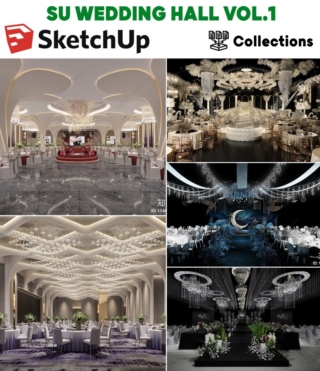 SU0113 – SKETCHUP WEDDING HALL VOL.1