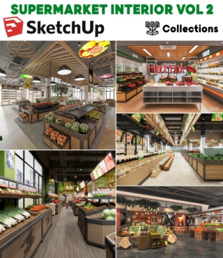 SU0121 – SKETCHUP SUPERMARKET INTERIOR VOL.2