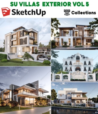 SU0119 – SKETCHUP VILLAS EXTERIOR VOL.5