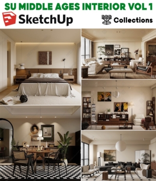SU0123 – SKETCHUP MIDDLE AGES INTERIOR VOL.1