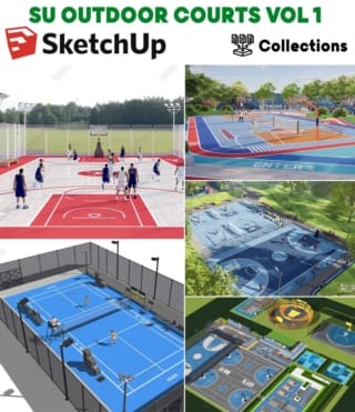 SK031 – SKETCHUP OUTDOOR COURTS VOL.1
