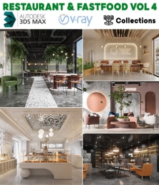 M0167 – 3D RESTAURANT & FASTFOOD INTERIOR VOL.4