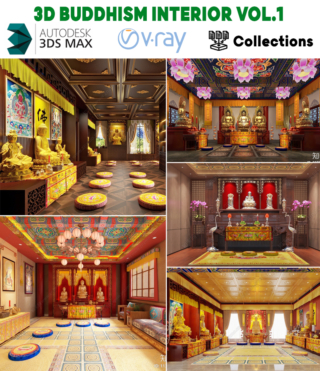 M0180 – 3D BUDDHISM INTERIOR VOL.1