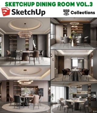 SK070 – SKETCHUP DINING ROOM VOL.3