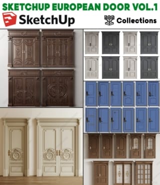 SK041 – SKETCHUP EUROPEAN DOOR VOL.1