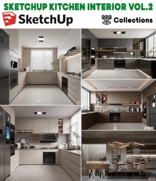 SK072 -SKETCHUP KITCHEN INTERIOR VOL.2
