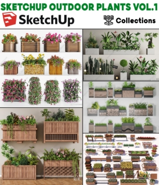 SK051 – SKETCHUP OUTDOOR PLANTS VOL.1