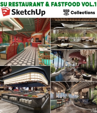 SK056 – SKETCHUP RESTAURANT & FASTFOOD VOL.1