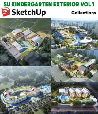 SU0134 – SKETCHUP KINDERGARTEN EXTERIOR VOL.1