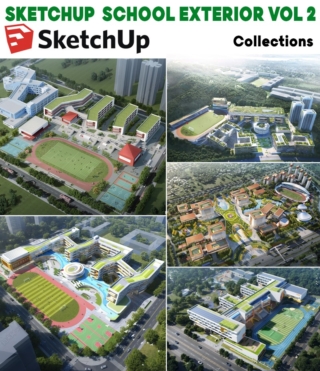 SU0135 – SKETCHUP SCHOOL EXTERIOR VOL.2