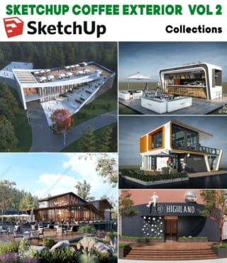 SU0136 – SKETCHUP COFFEE EXTERIOR VOL.2