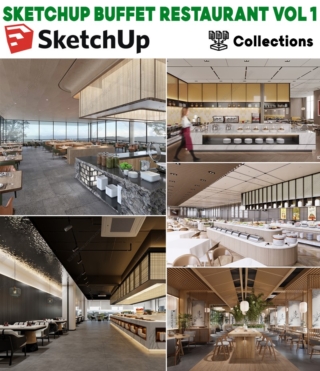 SK079 – SKETCHUP BUFFET RESTAURANT VOL.1