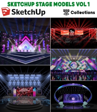 SK082 – SKETCHUP STAGE MODELS VOL.1
