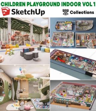 SU0145 – SKETCHUP CHILDREN PLAYGROUND INDOOR VOL.1