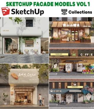 SU0149 – SKETCHUP FACADE MODELS VOL.1