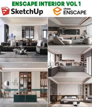SK098 – SKETCHUP ENSCAPE INTERIOR VOL.1