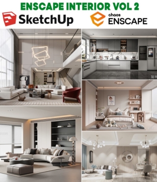 SK099 – SKETCHUP ENSCAPE INTERIOR VOL.2