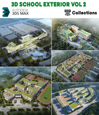 A021 – 3D SCHOOL EXTERIOR VOL.2