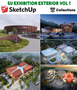 SU0157 – SKETCHUP EXHIBITION EXTERIOR VOL.1