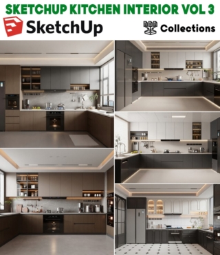 SK0112 – SKETCHUP KITCHEN INTERIOR VOL.03