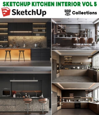 SK0124 – SKETCHUP KITCHEN INTERIOR VOL.05