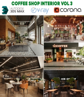 3D0148 – COFFEE SHOP INTERIOR 3D MODELS VOL.3