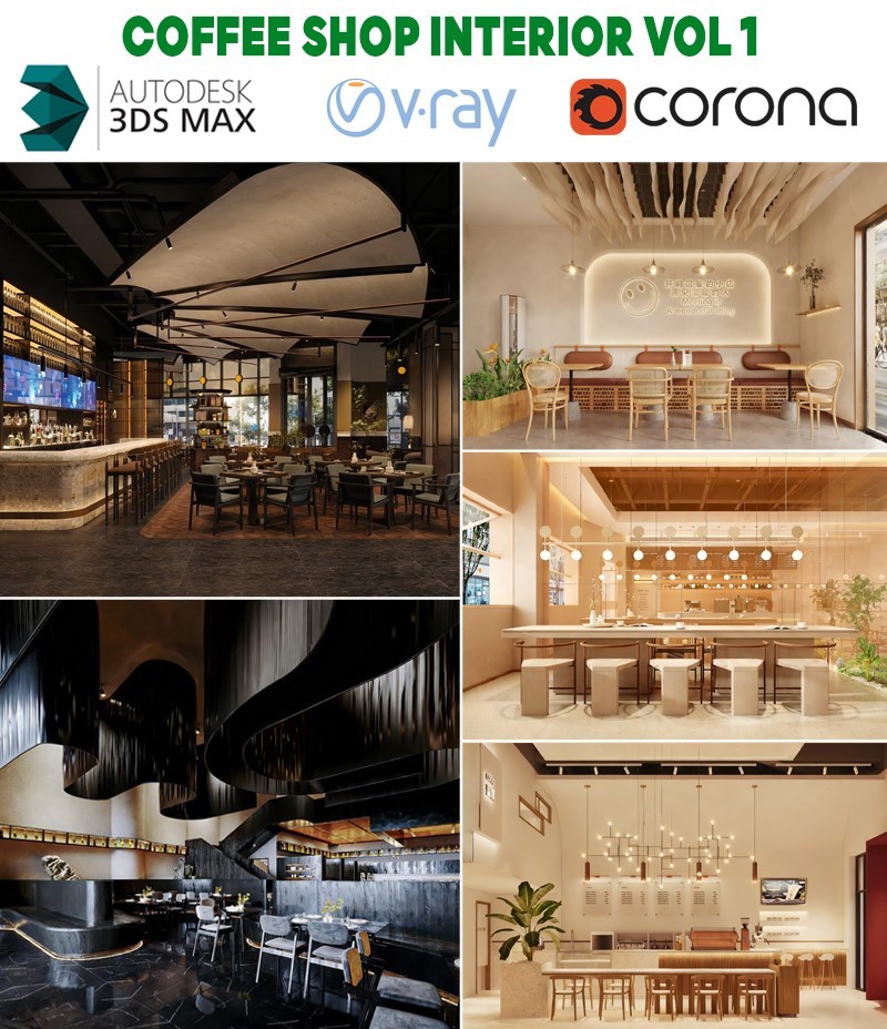 coffee shop interior 3d model