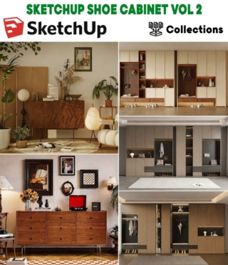 SK0129 – SKETCHUP SHOE CABINET VOL.2