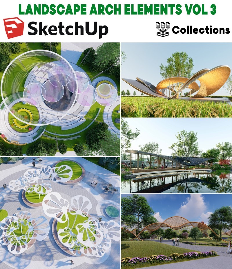 landscape architectural elements sketchup