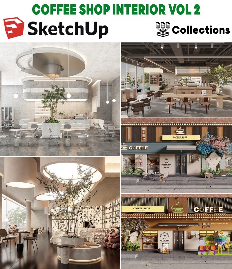 coffee shop interior sketchup