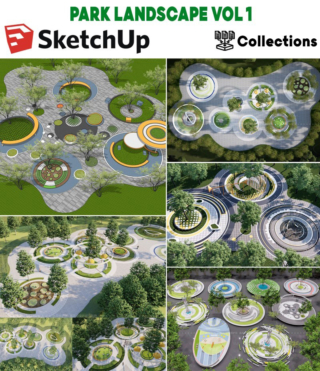 SK0148 – PARK LANDSCAPE SKETCHUP VOL.1